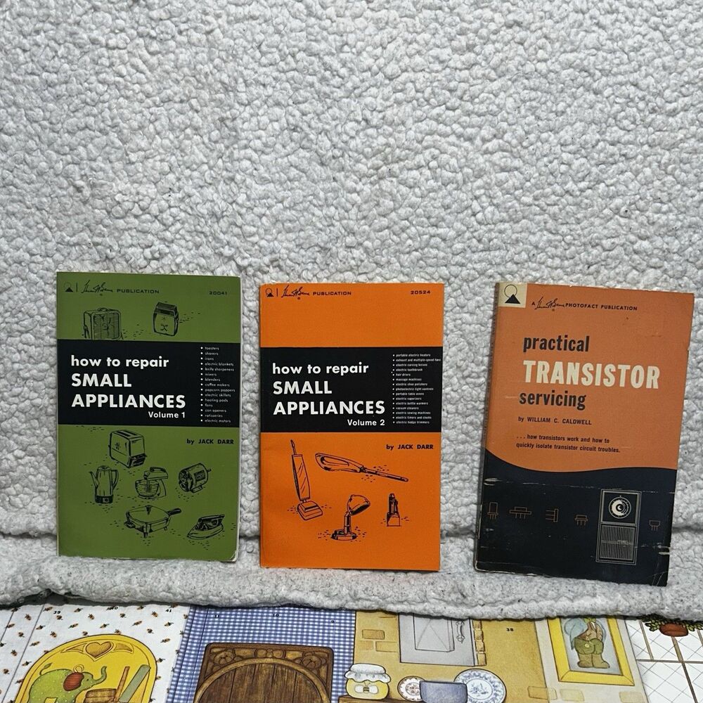 Vintage Howard W Sams Repair Books Lot of 3 Small Appliances